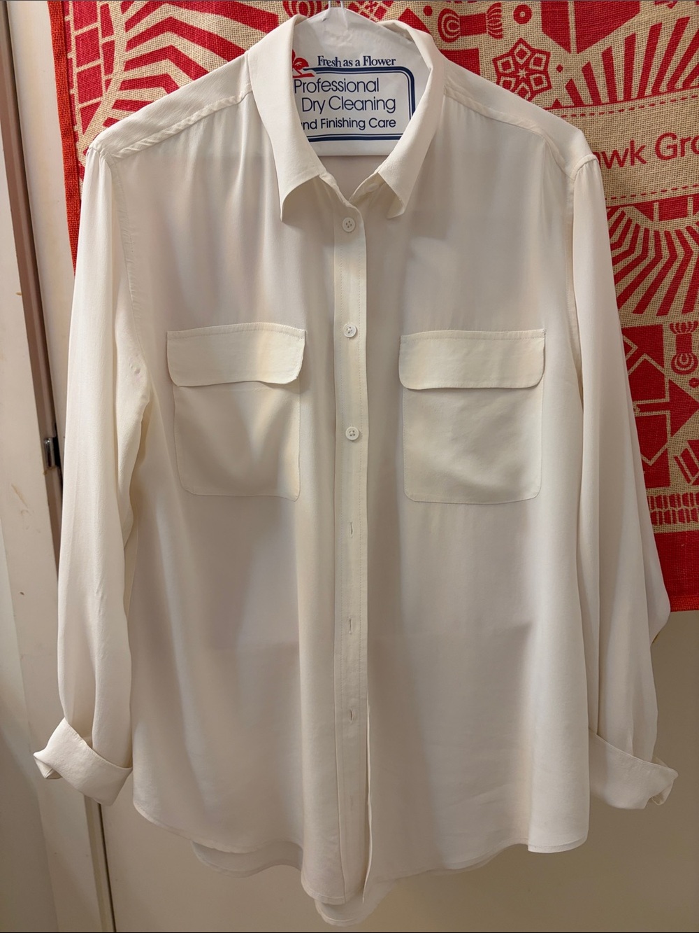 Equipment Classic Silk Shirt in Ivory